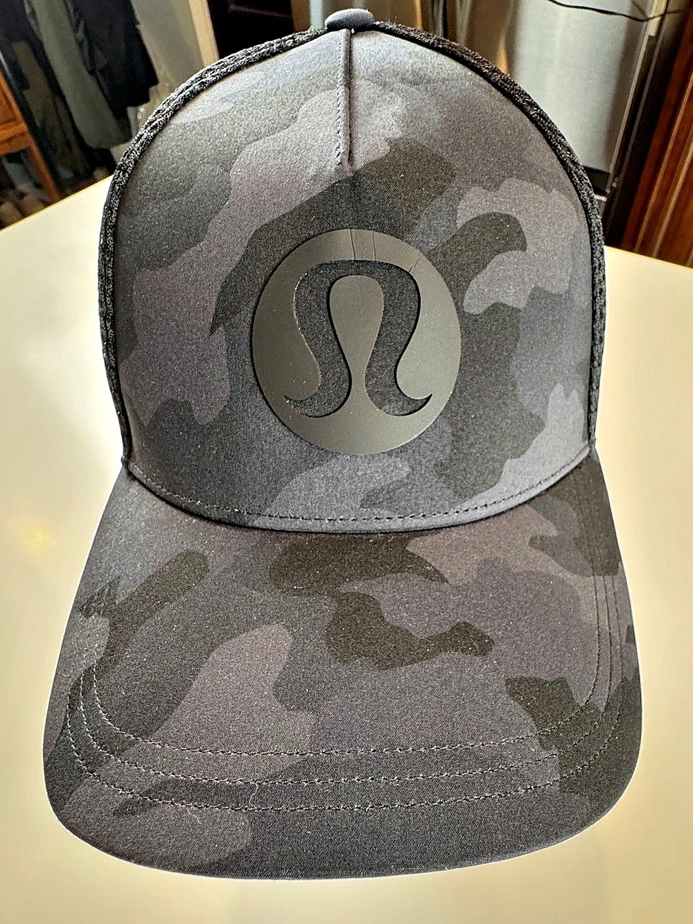 lululemon Fast and Free Trucker Hat Gray & Black Camo